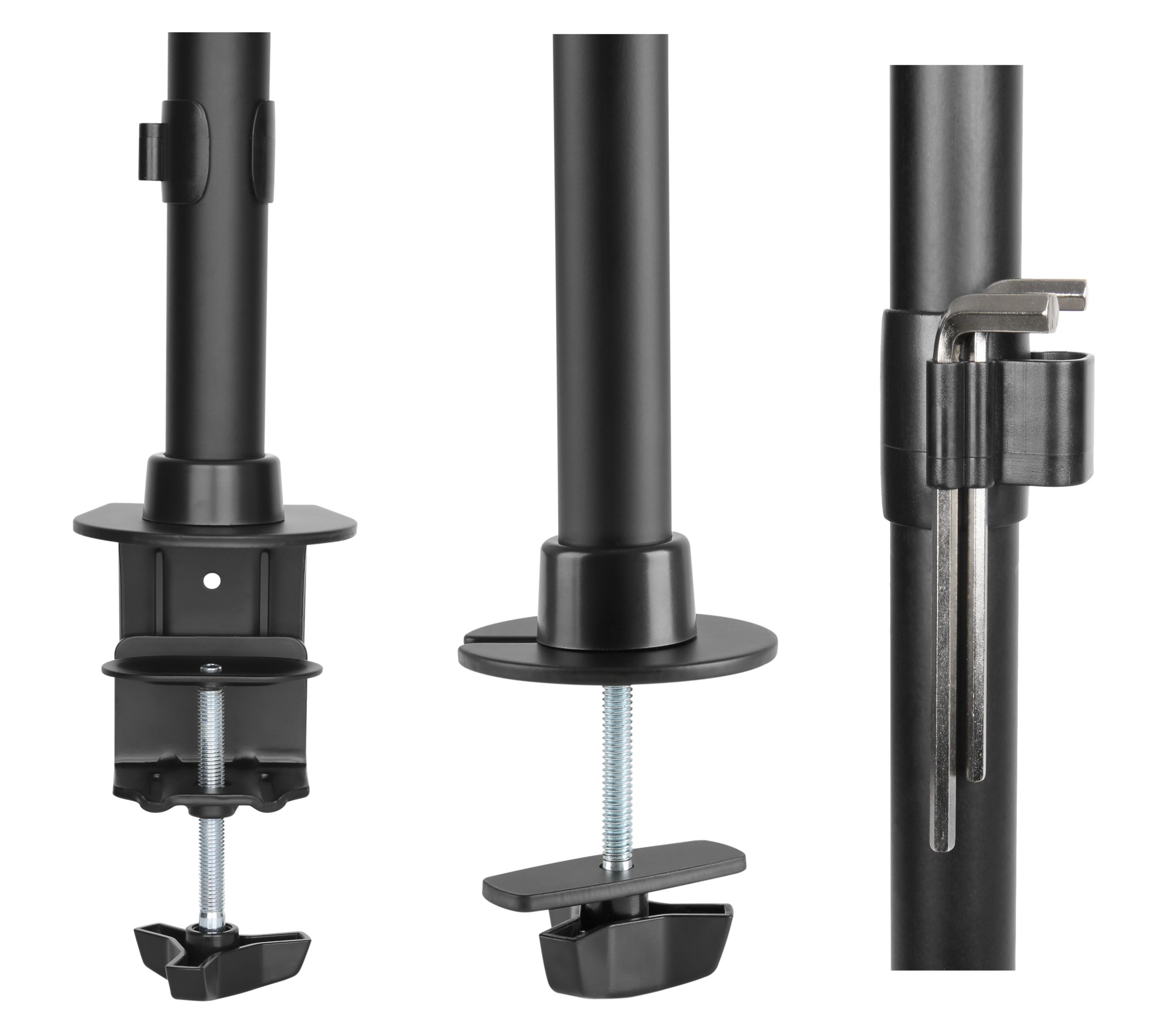 Monitorbeugel 3 beelschermen - monitorarm - tot 27 inch schermen - draaibaar kantelbaar roteerbaar - VDD Stage Monitorbeugel 3 beelschermen - monitorarm - tot 27 inch schermen - draaibaar kantelbaar roteerbaar - VDD Stage