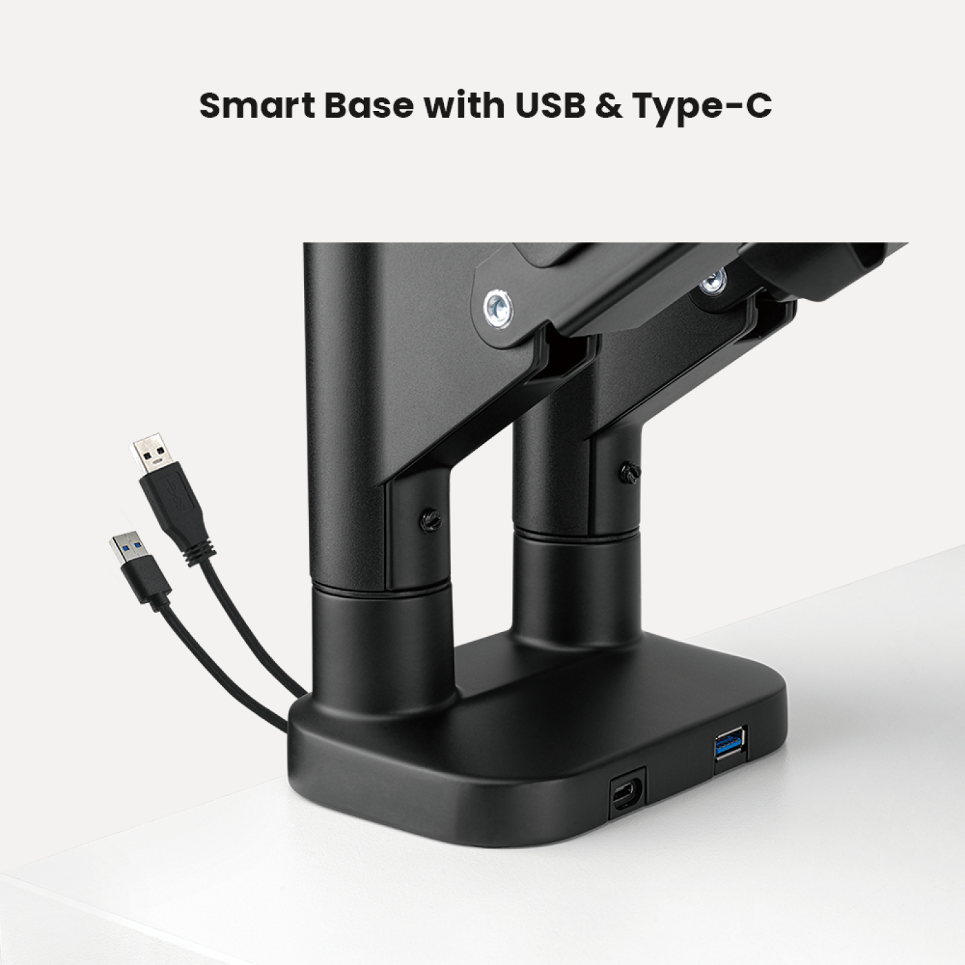 Monitorbeugel 2 beeldschermen gasveer - monitorarm - usb 3.0 en type c - draaibaar kantelbaar roteerbaar - VDD Stage Monitorbeugel 2 beeldschermen gasveer - monitorarm - usb 3.0 en type c - draaibaar kantelbaar roteerbaar - VDD Stage