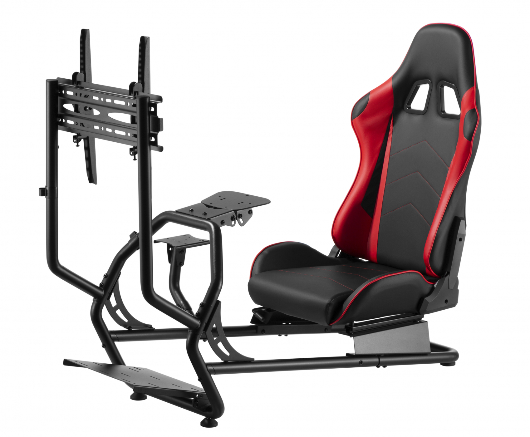 Racestoel cockpit simulator - volledig verstelbaar met beeldscherm bevestiging - alternatieve afbeelding
