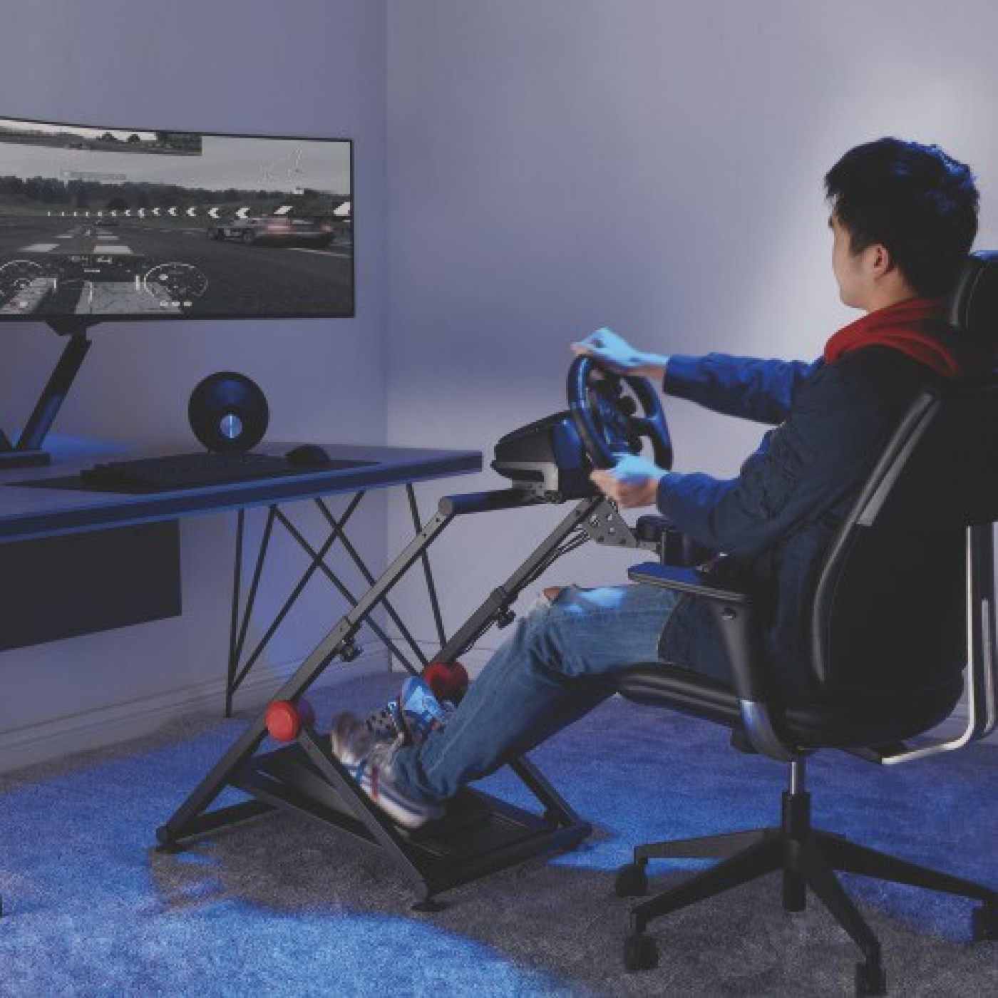 VDD Compatibel met Logitech & Fanatec – Wheel Stand – Racestuurstandaard – Racecockpit - alternatieve afbeelding