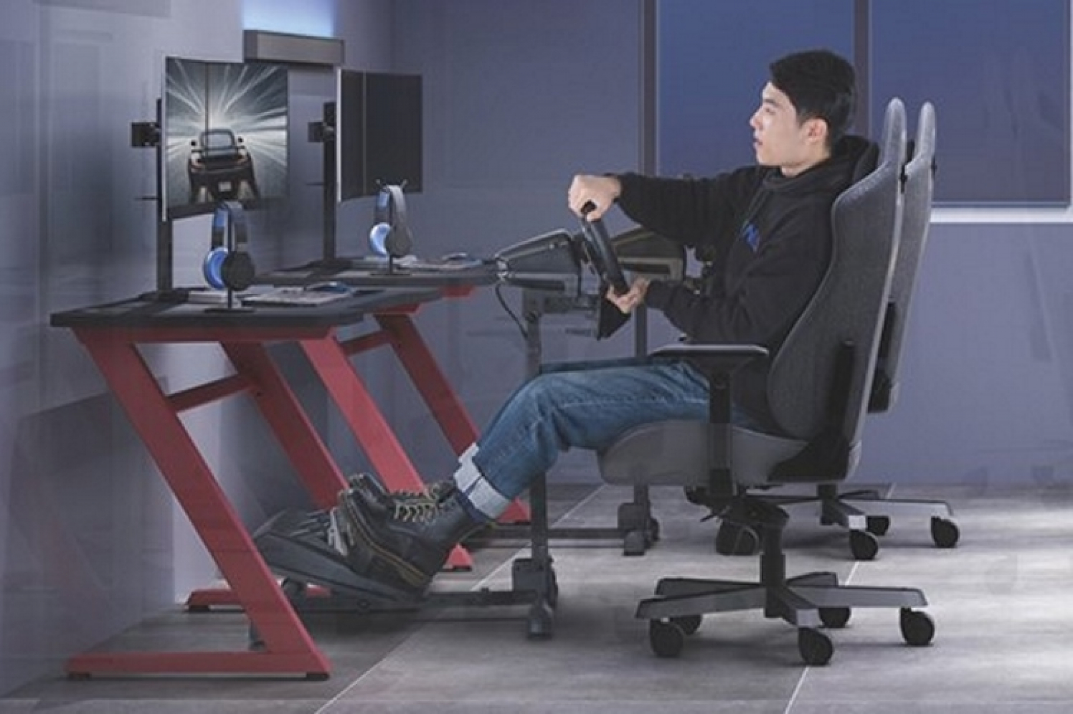 Wheel stand - racestuur standaard houder - race cockpit - logitech - thrustmaster - fanatec - alternatieve afbeelding