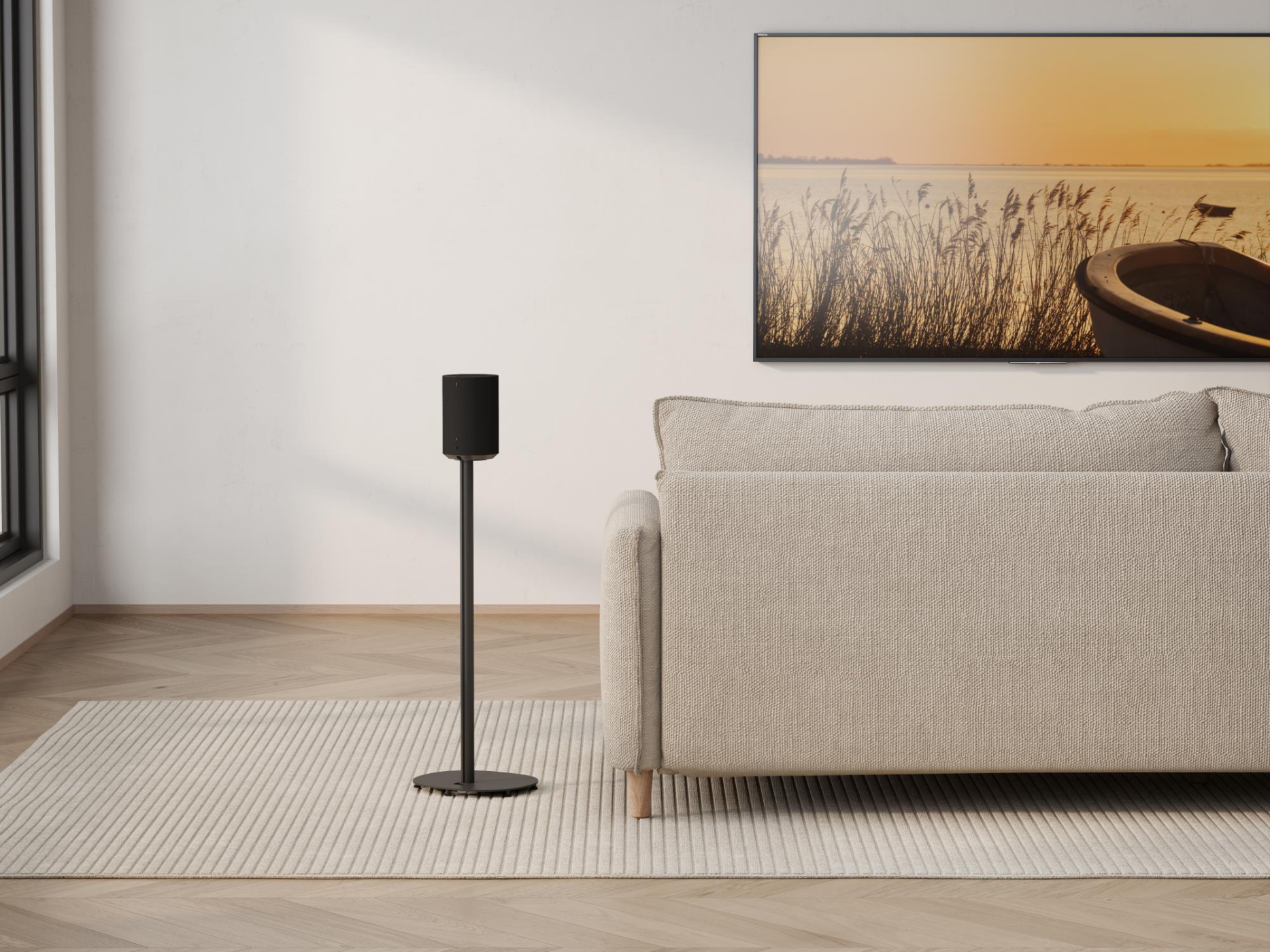 VDD Vloerstandaard Sonos® - Speaker Standaard - Vloerstandaard Speaker - Geschikt voor Sonos era 100 & 300 - Kabelmanagement - Zwart - VDD Stage VDD Vloerstandaard Sonos® - Speaker Standaard - Vloerstandaard Speaker - Geschikt voor Sonos era 100 & 300 - Kabelmanagement - Zwart - VDD Stage
