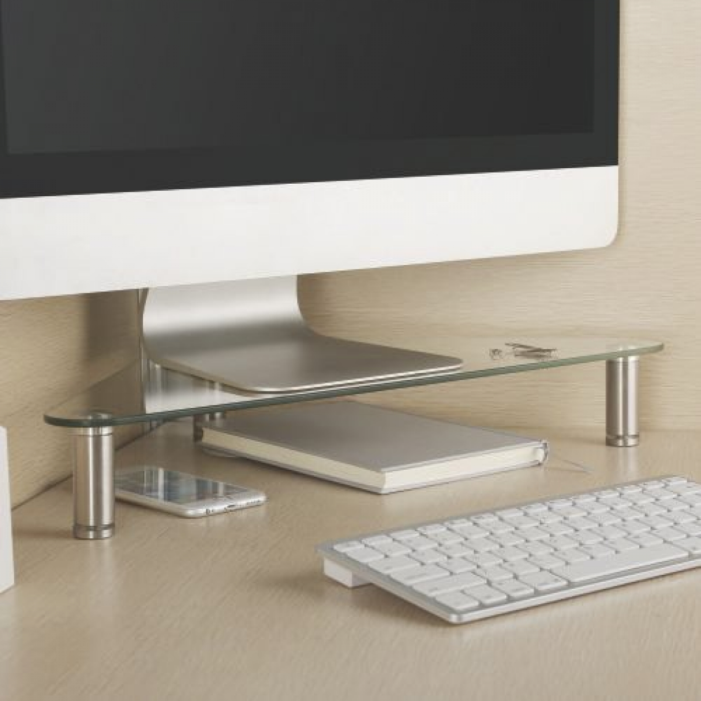 Beeldscherm monitor verhoger hoekmodel driehoek verstelbaar aluminium glas - VDD Stage Beeldscherm monitor verhoger hoekmodel driehoek verstelbaar aluminium glas - VDD Stage
