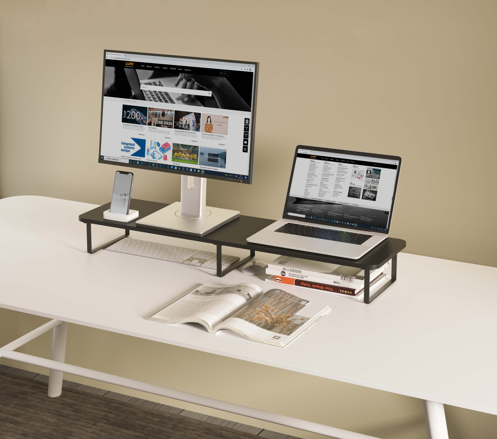 Monitor beeldscherm verhoger - 100 cm breed - VDD Stage Monitor beeldscherm verhoger - 100 cm breed - VDD Stage
