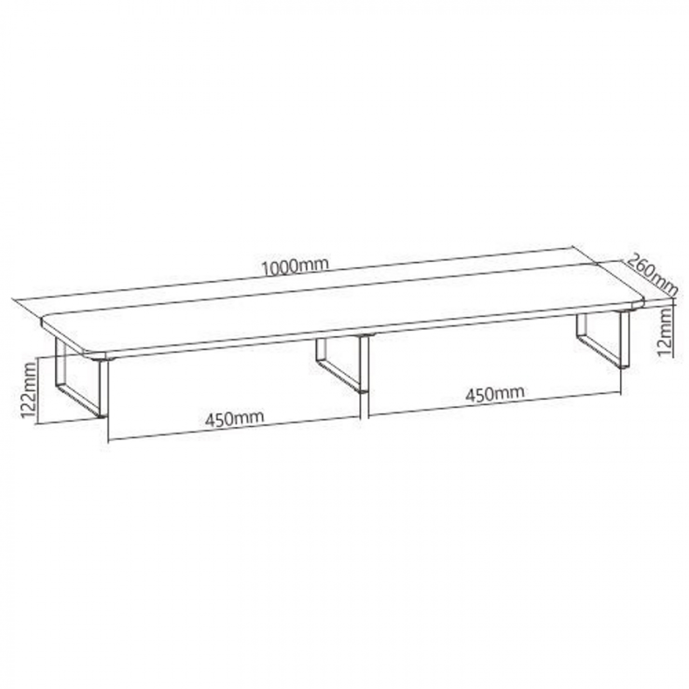 Monitor beeldscherm verhoger - 100 cm breed - VDD Stage Monitor beeldscherm verhoger - 100 cm breed - VDD Stage