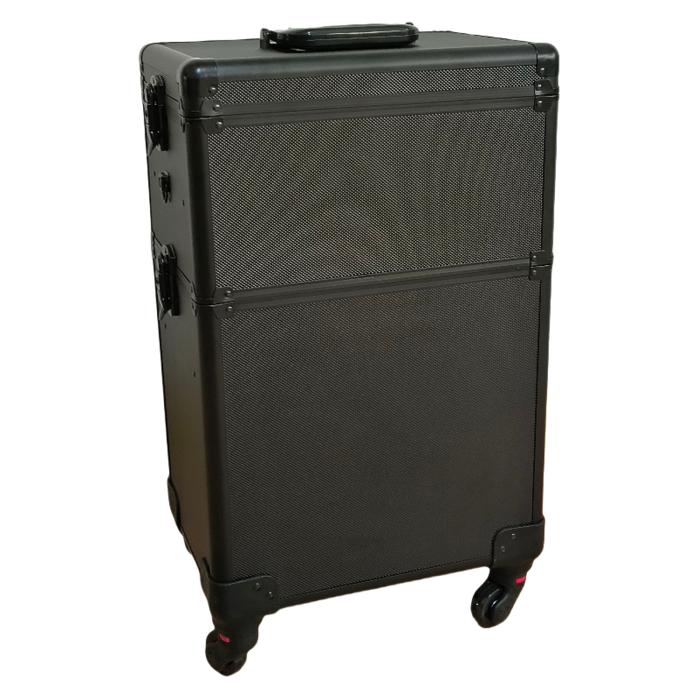 VDD - Kapperskoffer trolley - visagie make up koffer trolley - schminkkoffer - beauty case - zwart