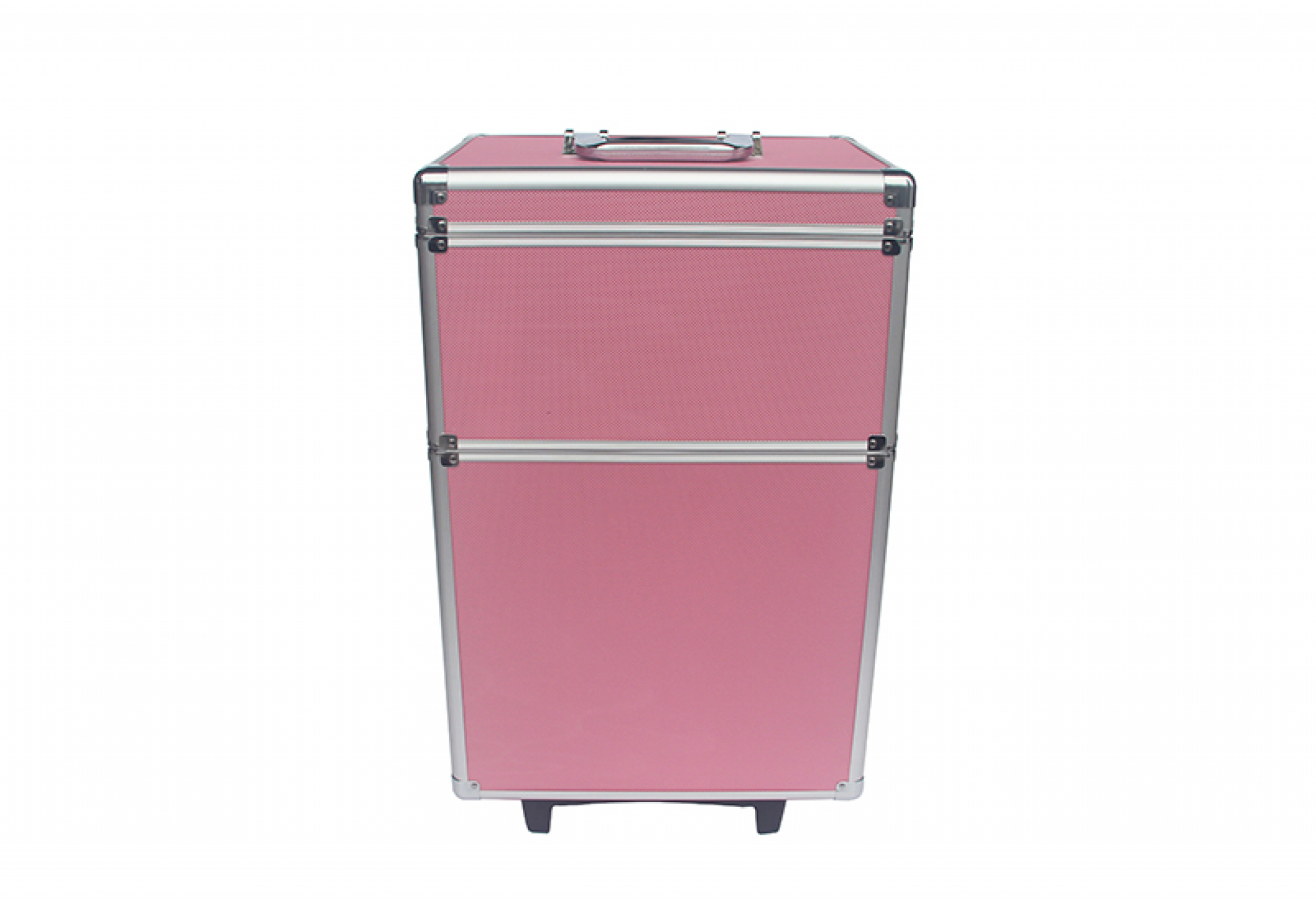 Kapperskoffer trolley - visagie make up nagel koffer - schminkkoffer - beauty case - roze - alternatieve afbeelding