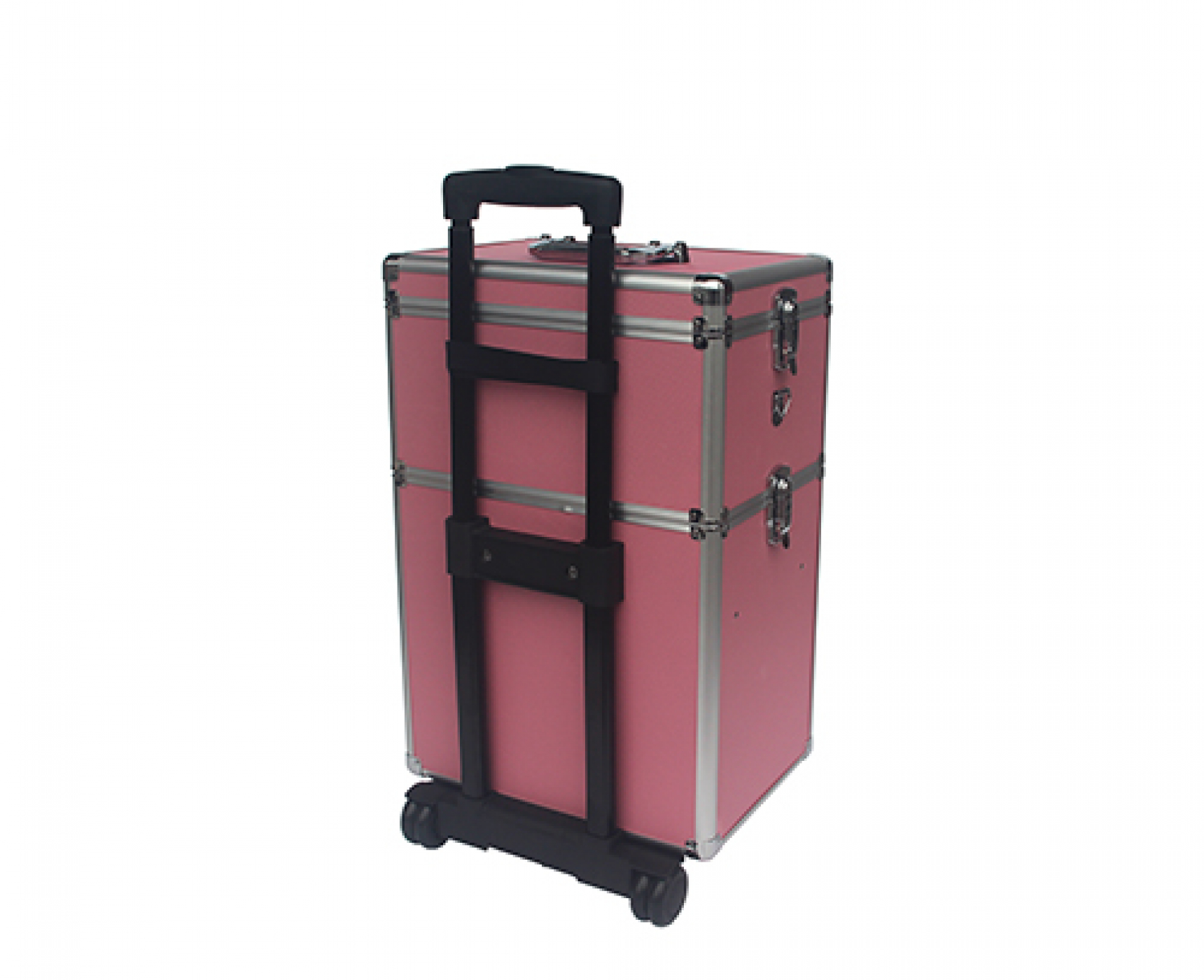 Kapperskoffer trolley - visagie make up nagel koffer - schminkkoffer - beauty case - roze - VDD Stage Kapperskoffer trolley - visagie make up nagel koffer - schminkkoffer - beauty case - roze - VDD Stage