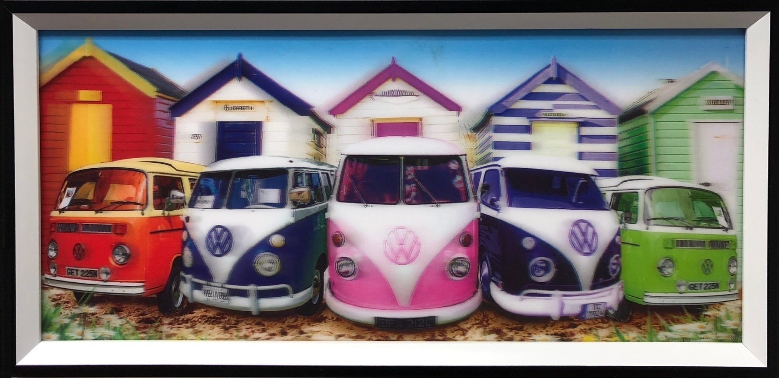 VW volkswagen retro vintage bus 3D holografisch schilderij SET van 2 stuks - VDD Stage VW volkswagen retro vintage bus 3D holografisch schilderij SET van 2 stuks - VDD Stage