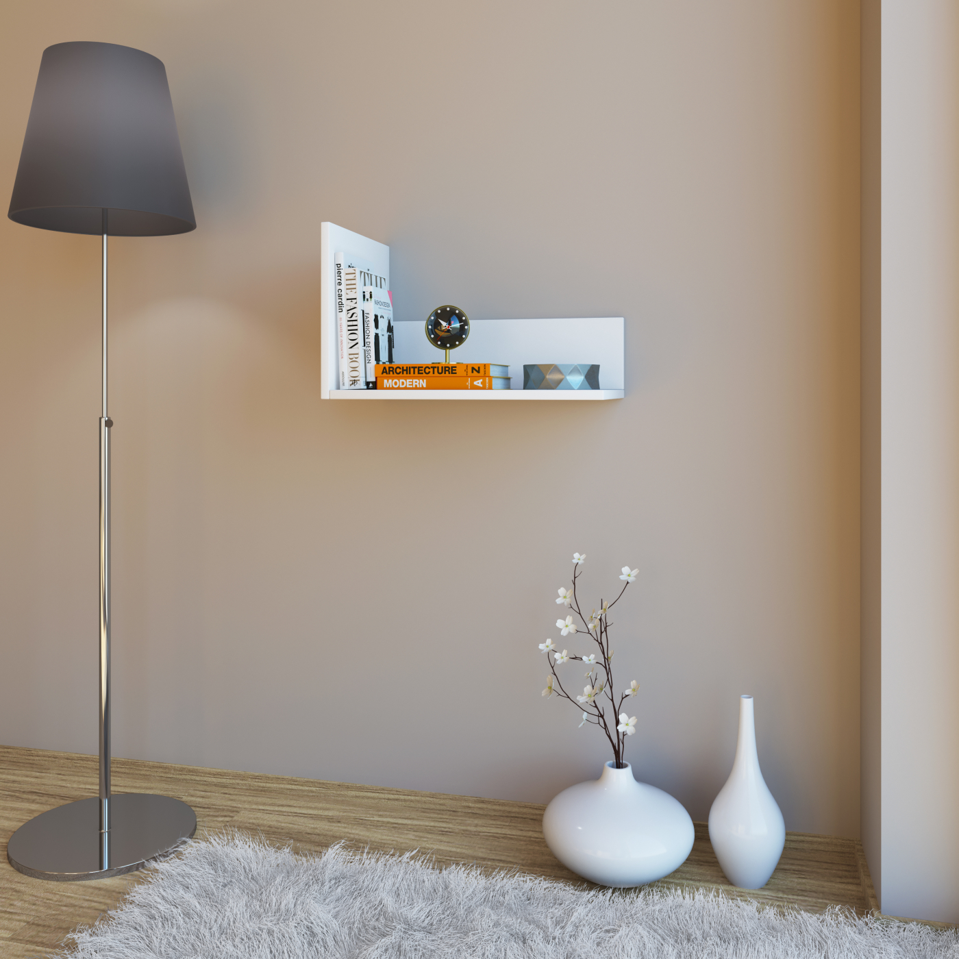Boekenplank wandplank Blisa wit - VDD Stage Boekenplank wandplank Blisa wit - VDD Stage
