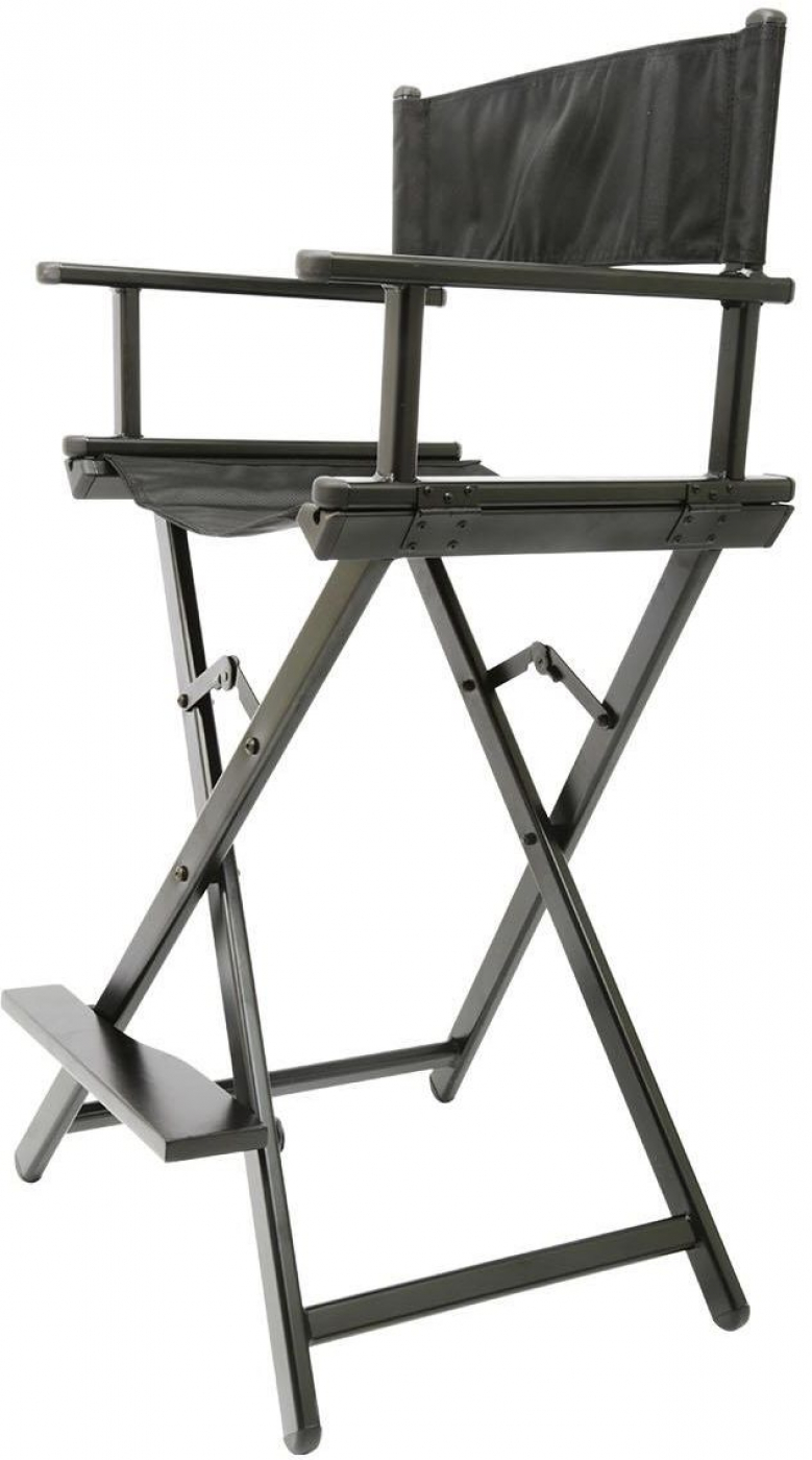 VDD – Stoel - Kruk – Klap Stoel - Make up Stoel – Visagie Stoel – Regisseursstoel – Kaptafel Stoel – Make up Kruk – Kaptafel Kruk - Makeup Stoel - Zwart - alternatieve afbeelding