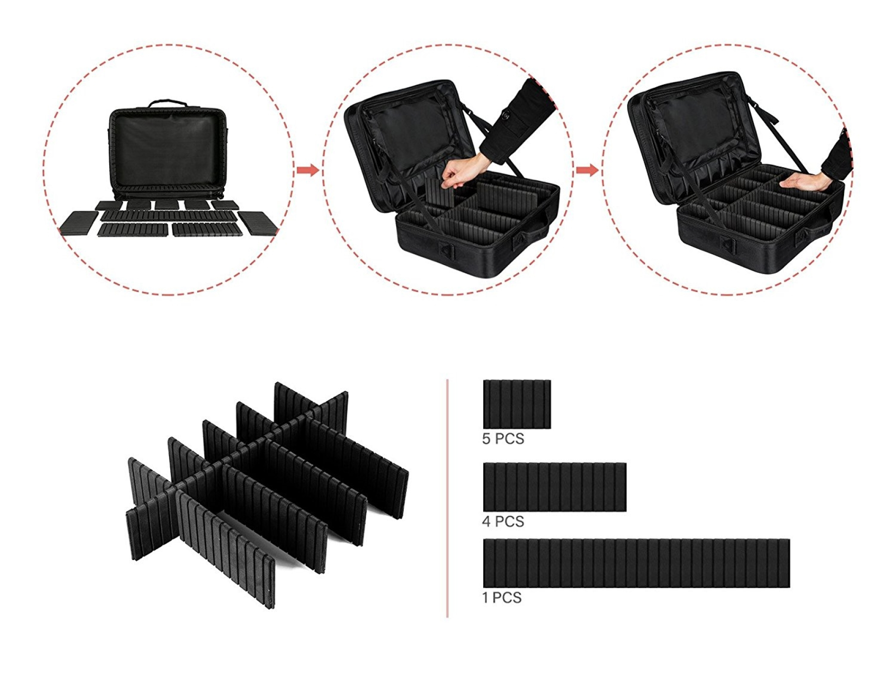 Visagie kappers koffer - Make up cosmetica tas - beauty case - standaard 35 x 24 x 12 cm - VDD Stage Visagie kappers koffer - Make up cosmetica tas - beauty case - standaard 35 x 24 x 12 cm - VDD Stage