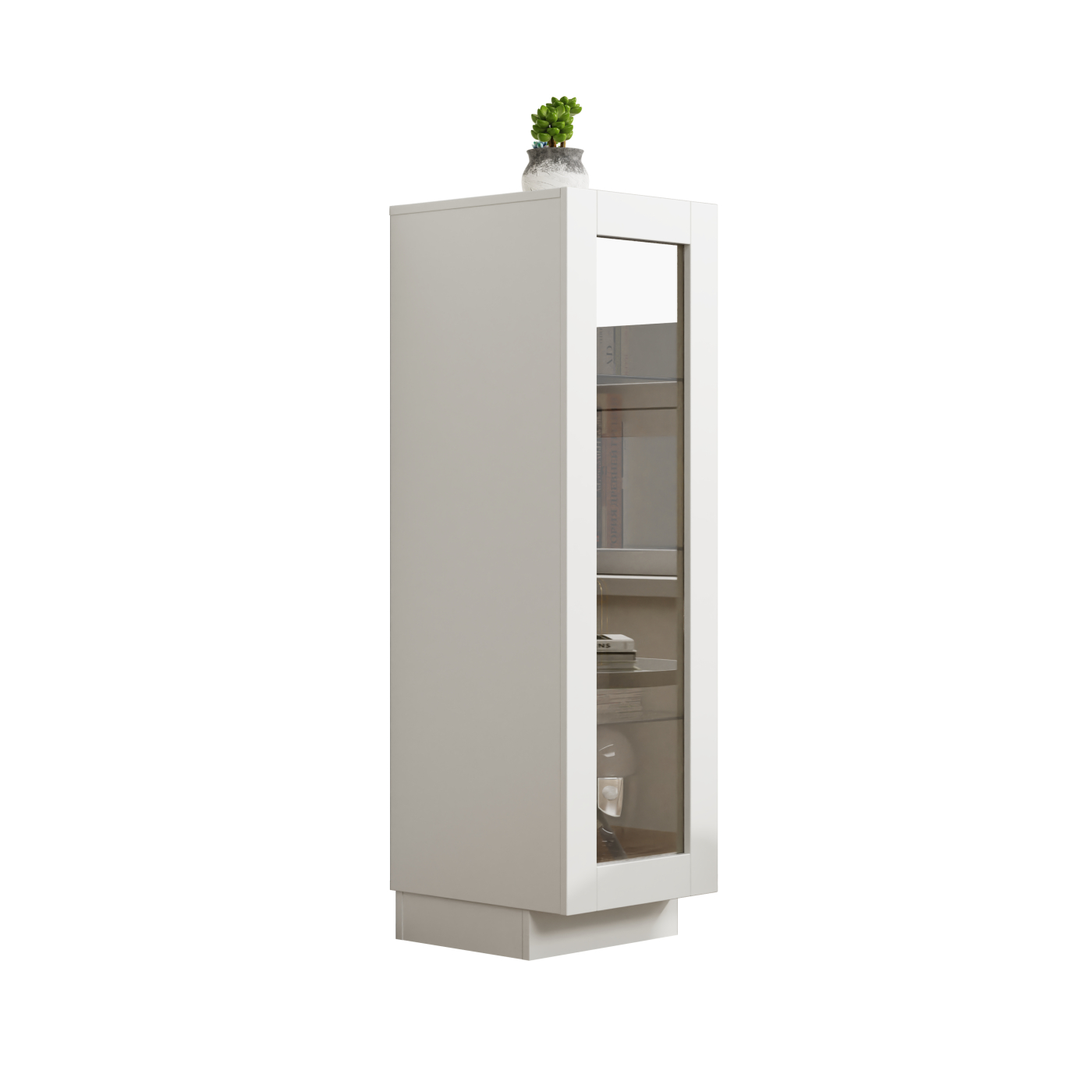VDD - Vitrinekast - Vitrinekast met glas - Display Kast - Vitrine wit