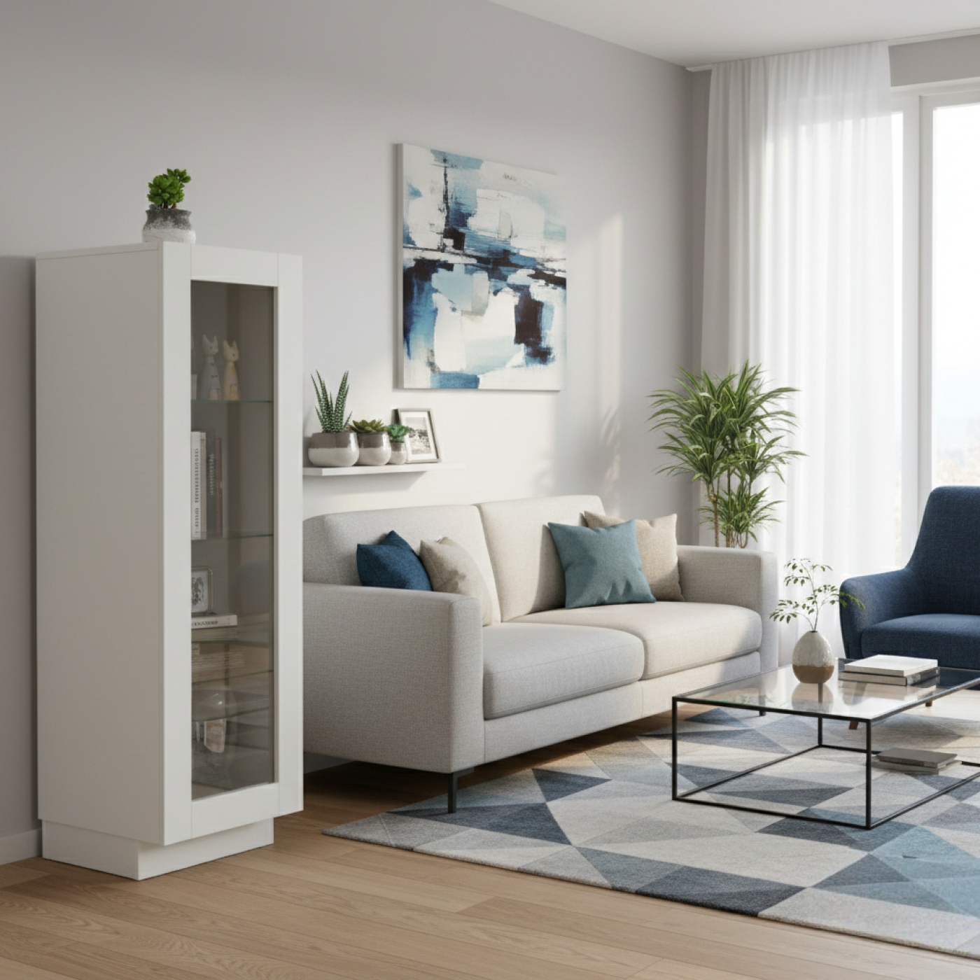 VDD - Vitrinekast - Vitrinekast met glas - Display Kast - Vitrine wit - alternatieve afbeelding