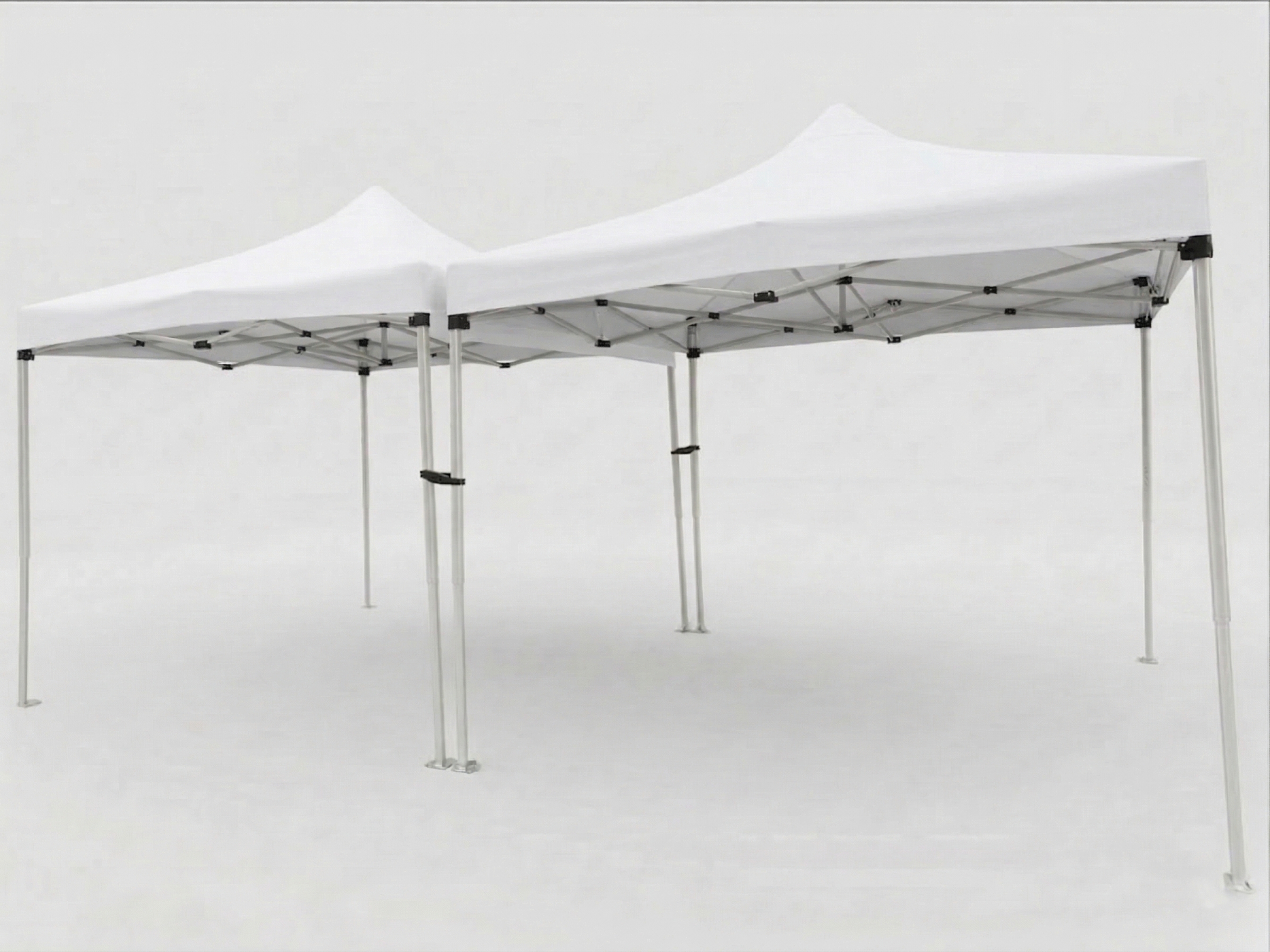 VDD - Partytent Easy Up - Paviljoen - Opvouwbaar Draagbaar - Evenementen Tent - Camping - Waterdicht - Met Draagtas - Wit - 3 x 6m - set van 2