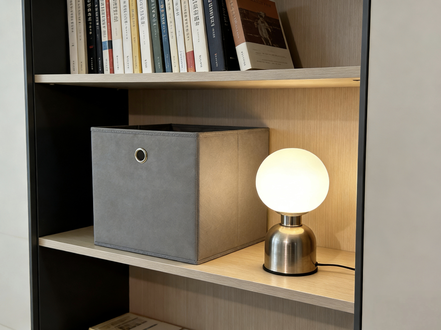 VDD - Opbergmand - Opbergmanden - Opberg mand - Opvouwbaar - Grijs - 27x27x27cm - alternatieve afbeelding